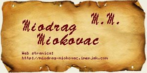 Miodrag Miokovac vizit kartica